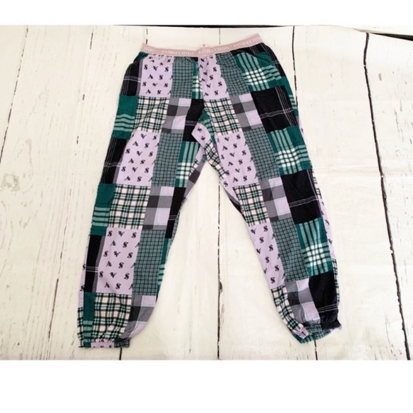 Victoria's Secret Other - Victoria’s Secret Multi Color Patchwork Pajama Bottoms Size Large